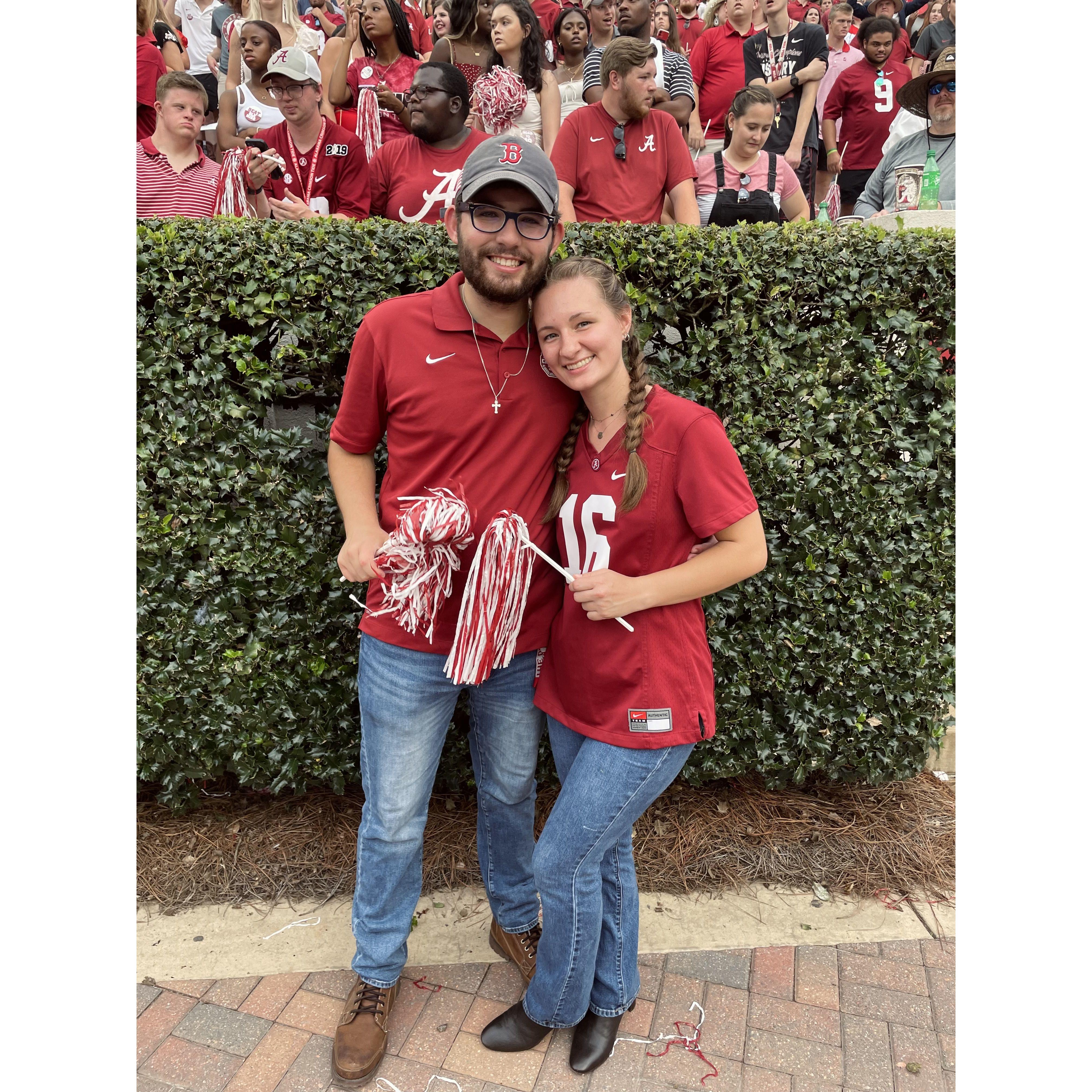 One of our favorite things to do: attend sporting events! UA game at Bryant Denny Stadium