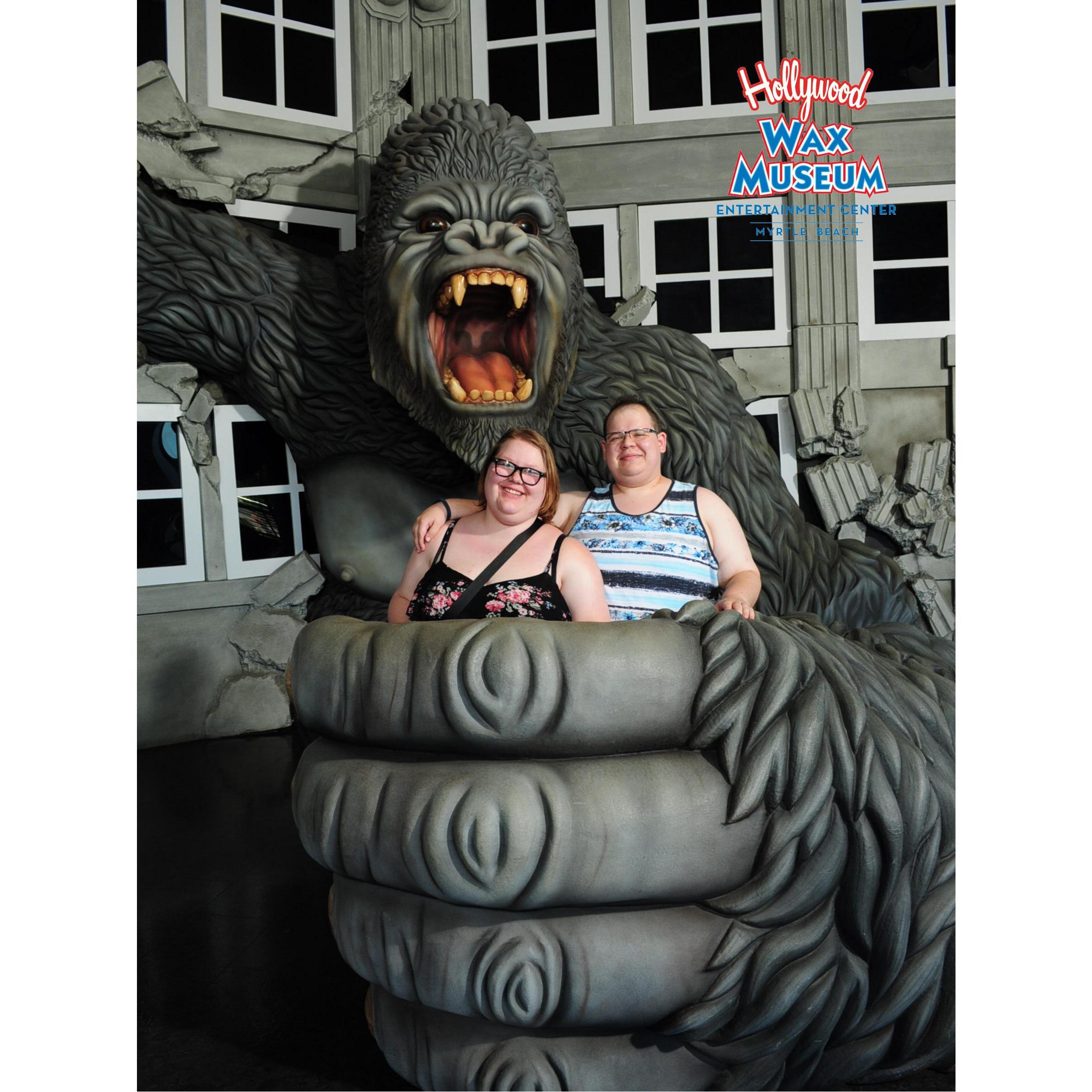 Who knew a gorilla holding us could be so much fun?!