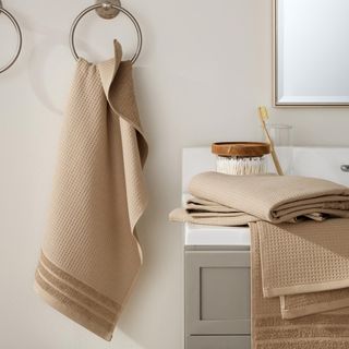 Basics Waffle Woven Terry Hand Towel, Set of 4