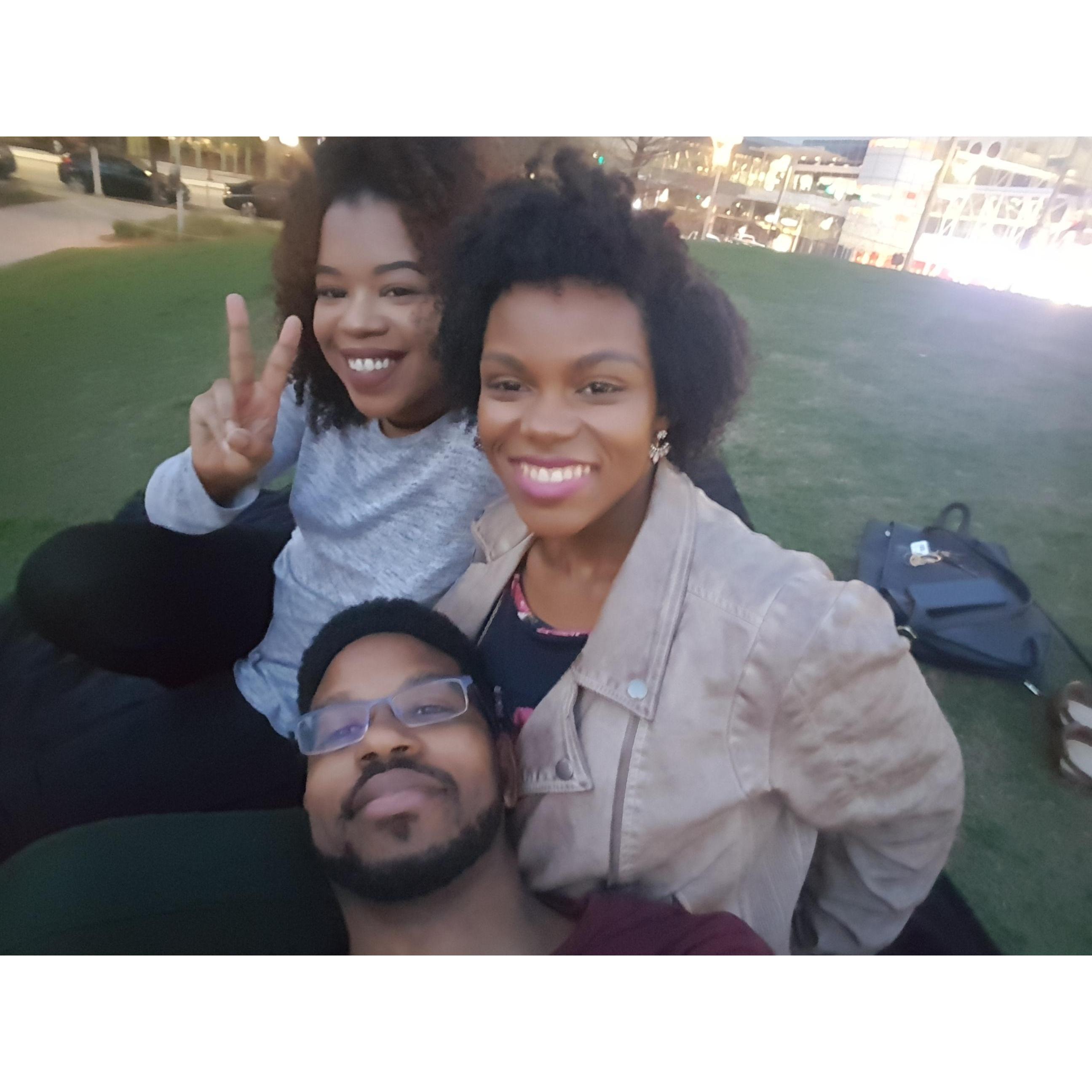 First date at Discovery Green! Adrina was our Chaperone.