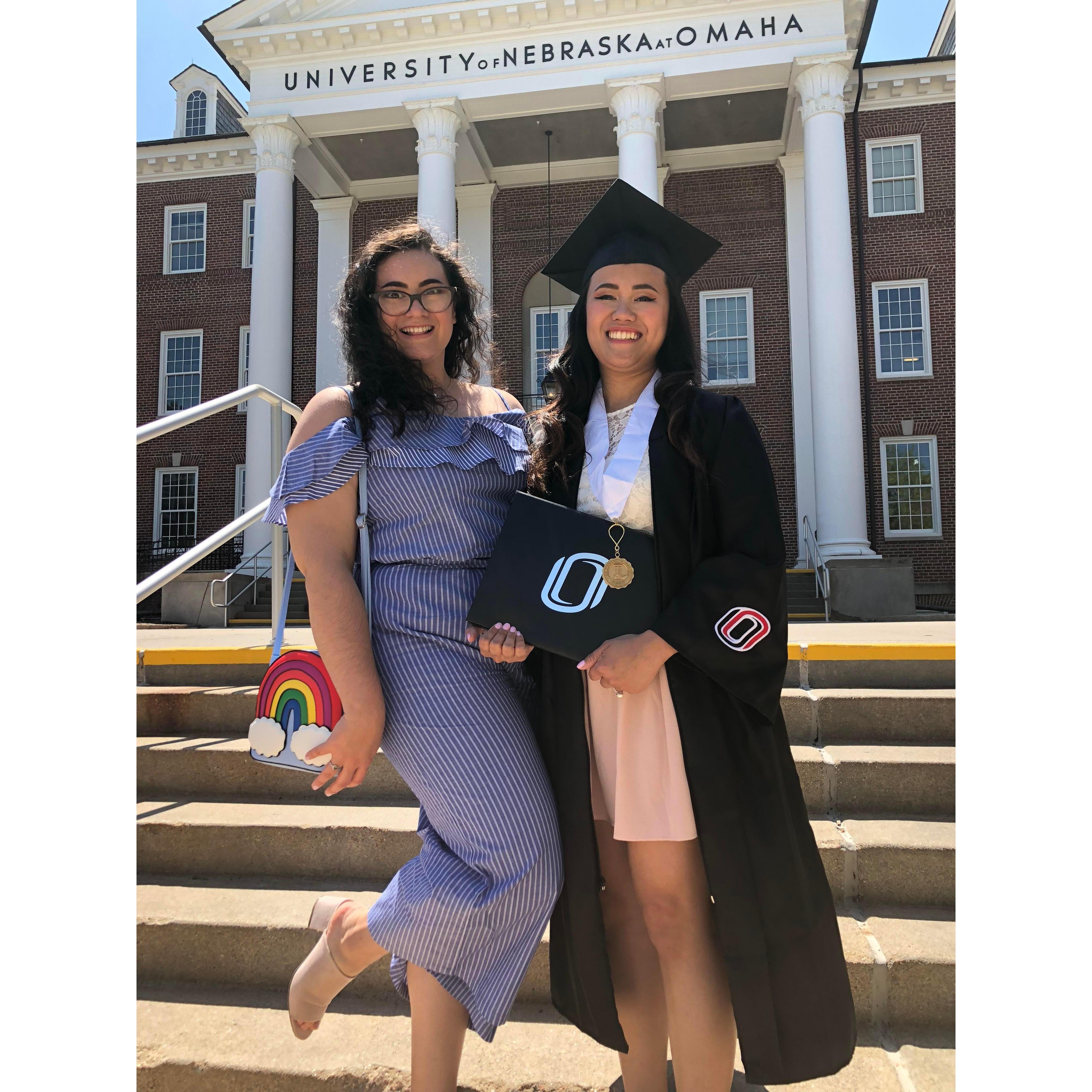 Paula's graduation. Fun fact, there are no pictures of Melissa's graduation because there was a blizzard that day