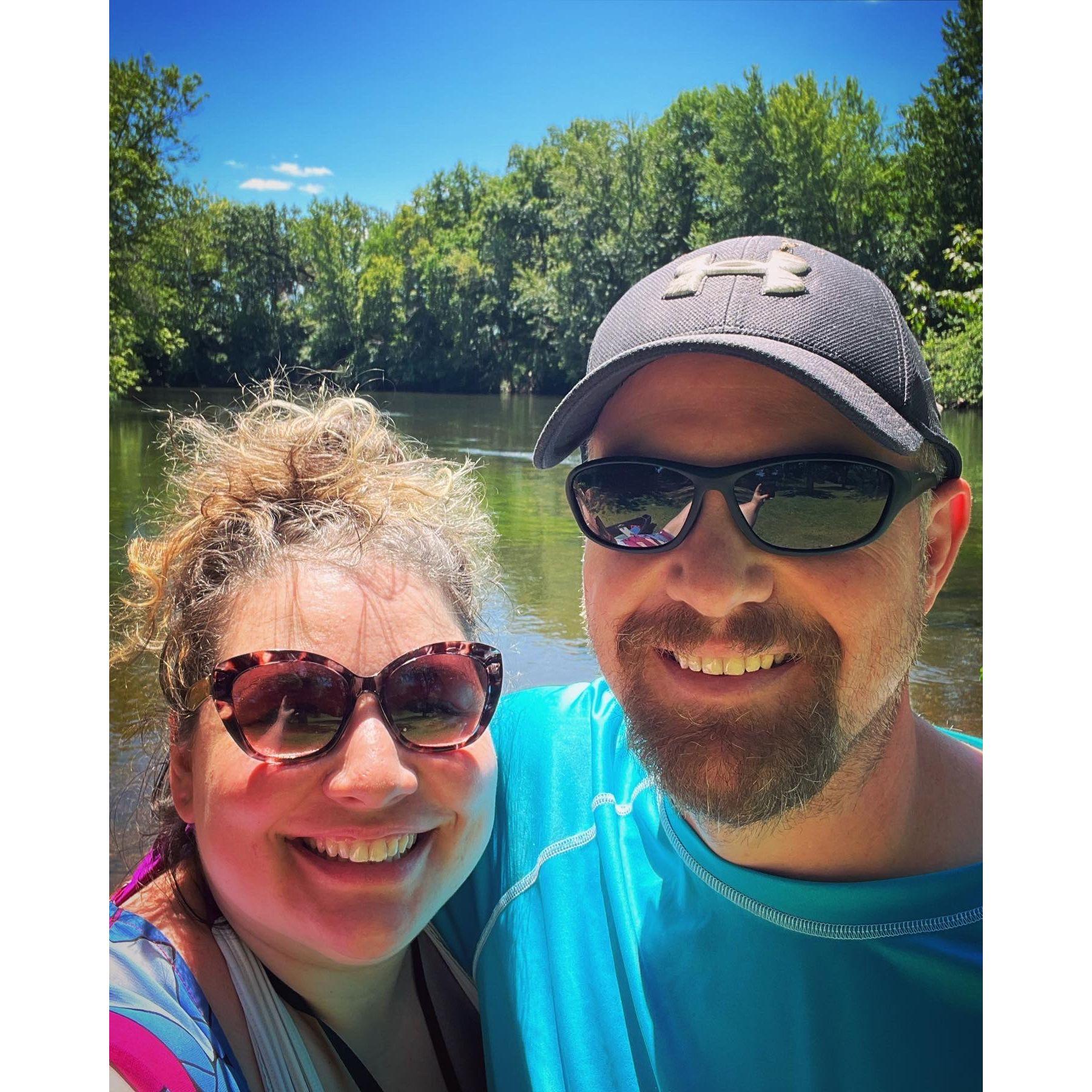 Our first canoe adventure together on the St. Joseph River!