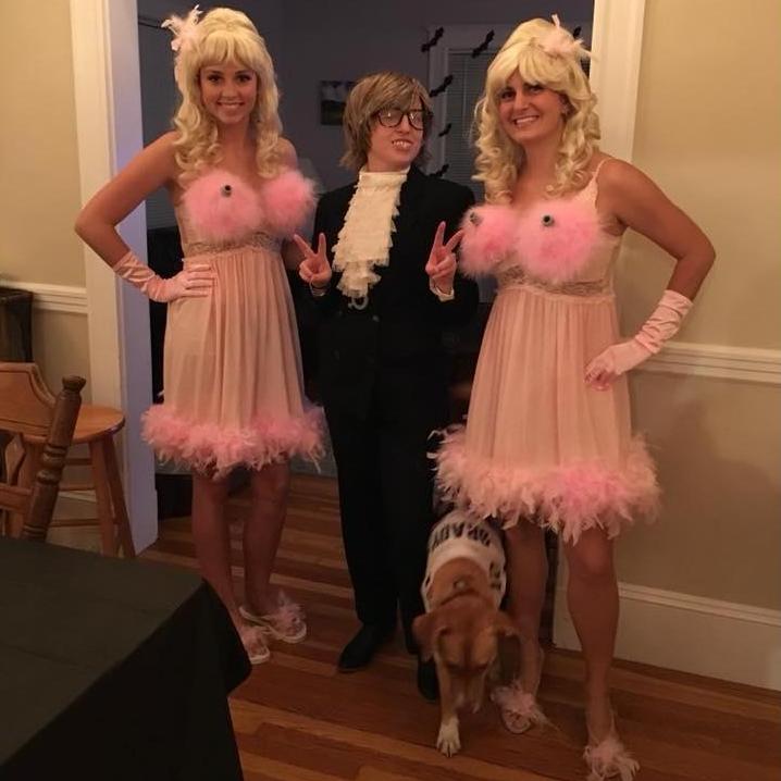 Liz with her Maid and Matron of Honor (Julianne & Jami) on a typical Saturday night! :)