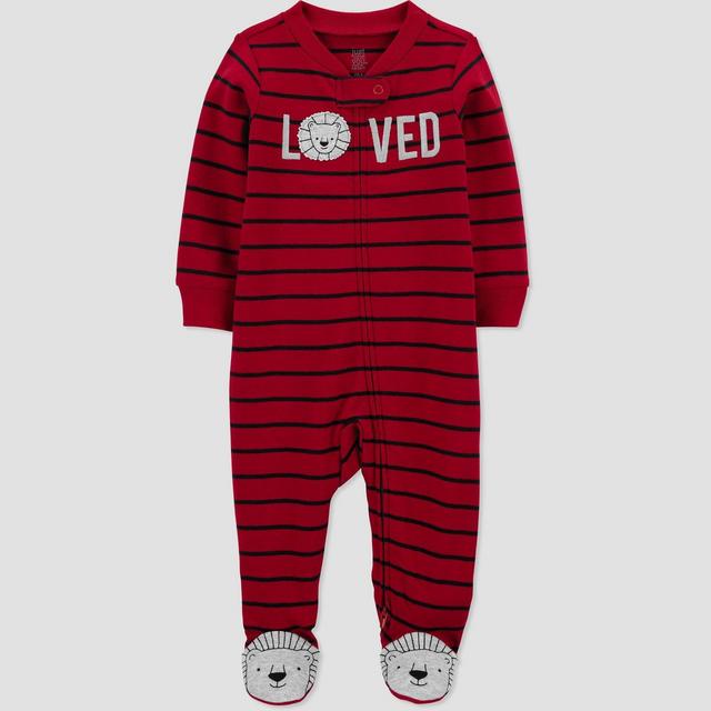 Baby Boys' 'Loved' Striped Pajama - Just One You® made by carter's Red 3M
