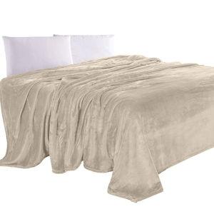 Elegant Comfort Velvet Plush Fleece Blanket Solid Color Design