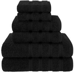 American Soft Linen Luxury Turkish 6 Piece Towel Set, 100% Cotton Soft Absorbent Bath Towels for Bathroom