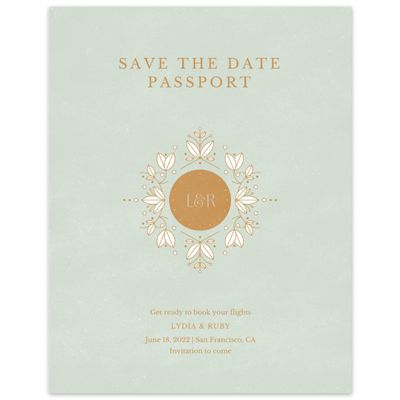 Teal, Blue Wedding Digital Save the Date - Montavilla Stamp