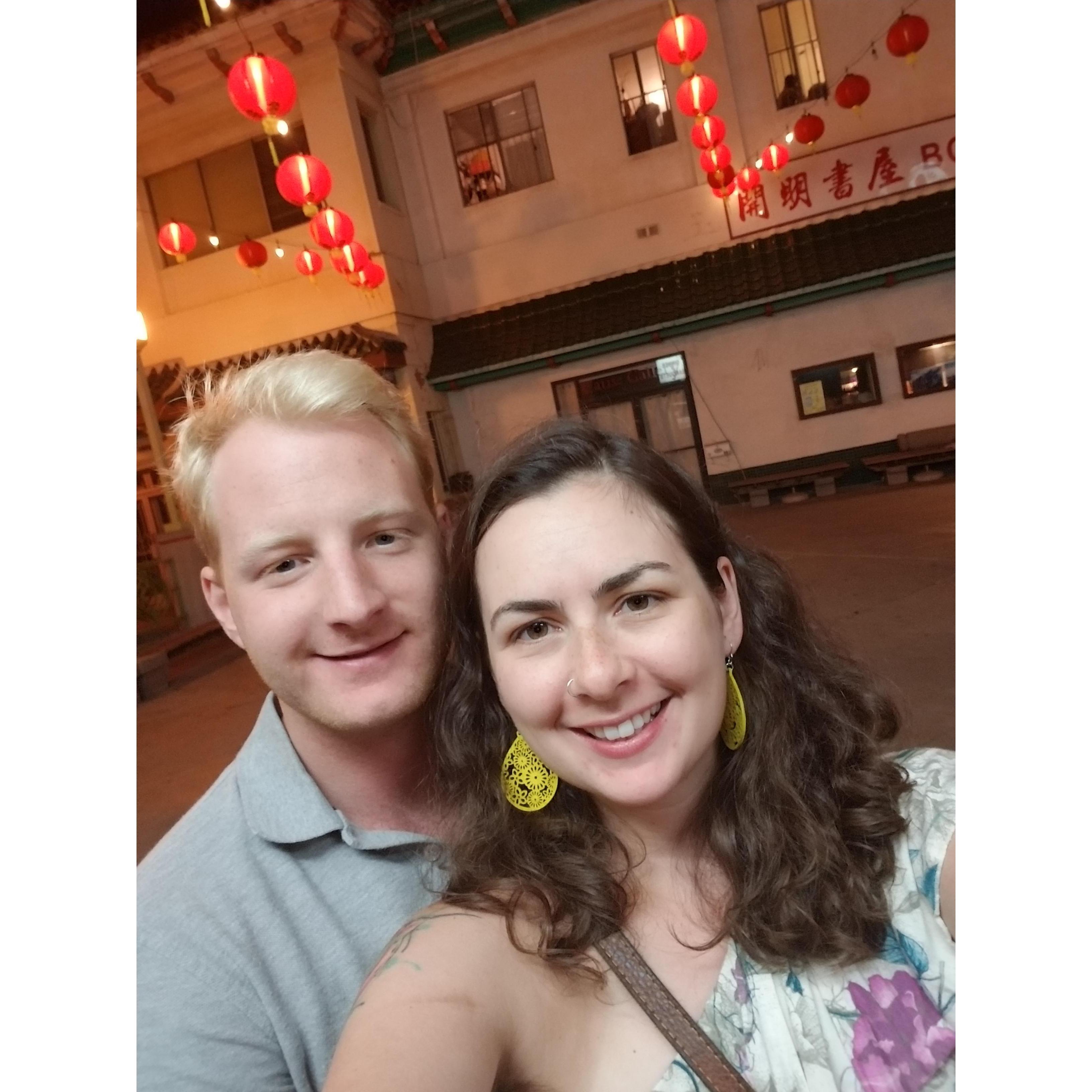 In Chinatown on our first visit to LA together
