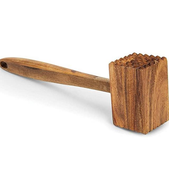 Ironwood Gourmet Acacia Wood Meat Tenderizer, 12-Inches, Brown