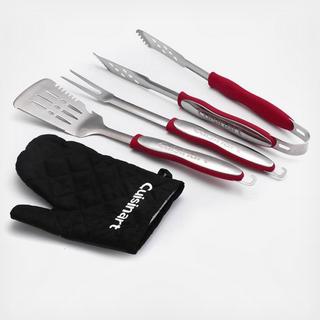 3-Piece Grilling Tool Set with Grill Glove