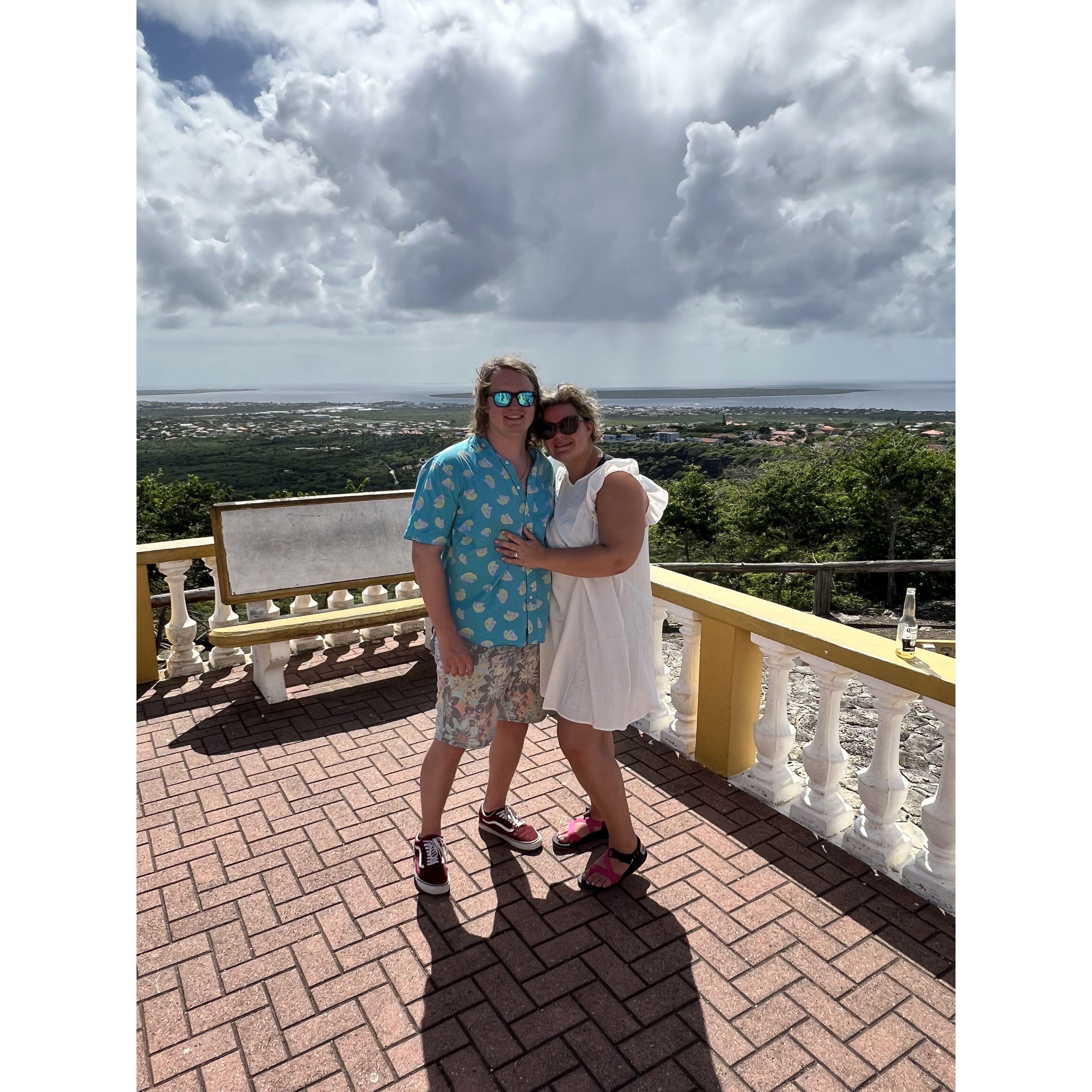 The day he purposed in one of the places he felt closest to God, Bonaire. He was a missionary for 3 months during the summer between his sophomore and junior year. He worked with TWR.