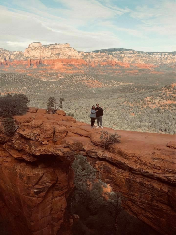 In Winter 2018 they took their first vacation together to their future home of Phoenix, AZ. They made many memories including attending a basketball game, the botanical gardens, and hiking Sedona.