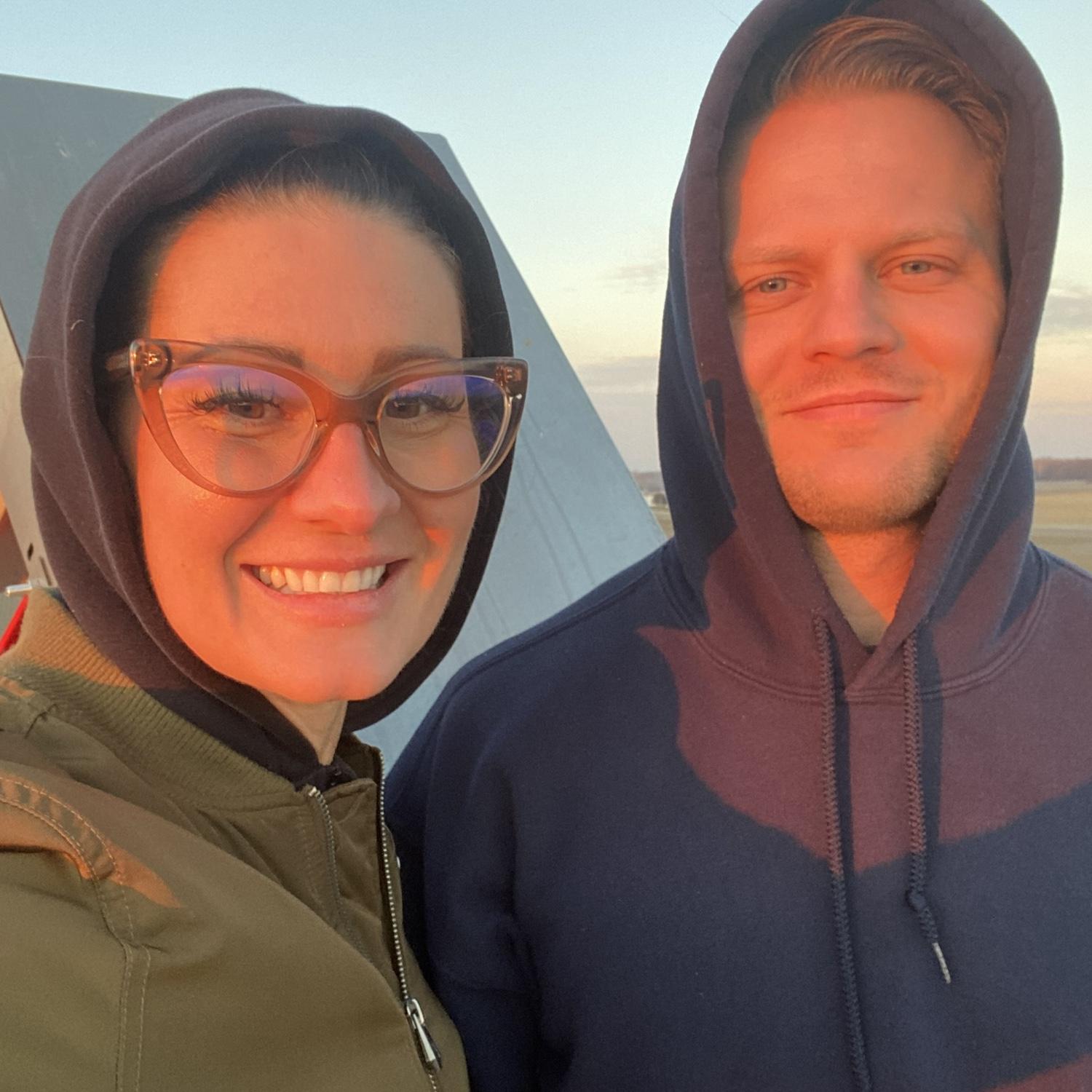 On top of a grain silo in Willard, Ohio