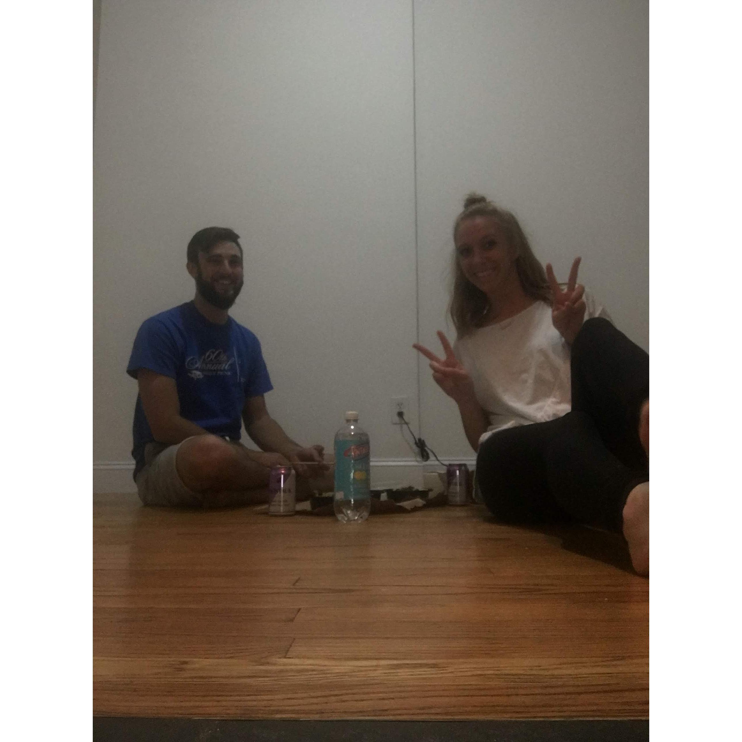 Our first night in our apartment