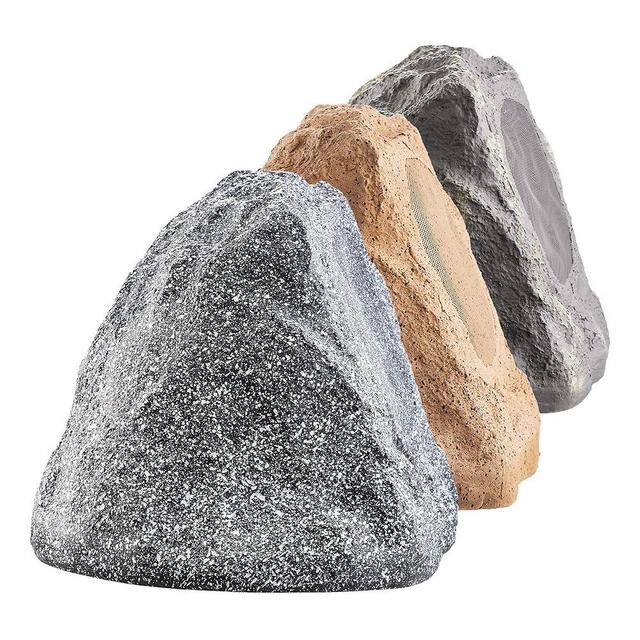 OSD 6.5" Grey High Fidelity Outdoor Rock Speaker 150W Weather Resistant Passive Stereo Pair RS670