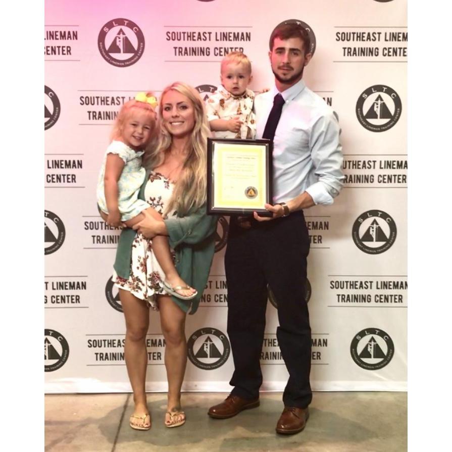 Our first picture together after Shawn graduated his Lineman school.
