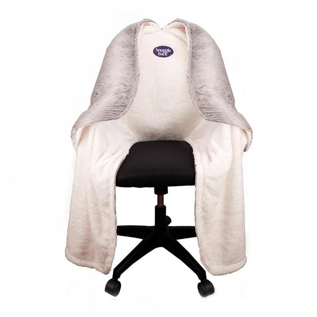 The Original Office Chair Blanket by SnuggleBack; Cozy Comfy Office Desk Chair Wrap Attaches for Convenient Heat and Hands-Free. Stay Warm In The Winter or Summer. Sherpa Fur Lining