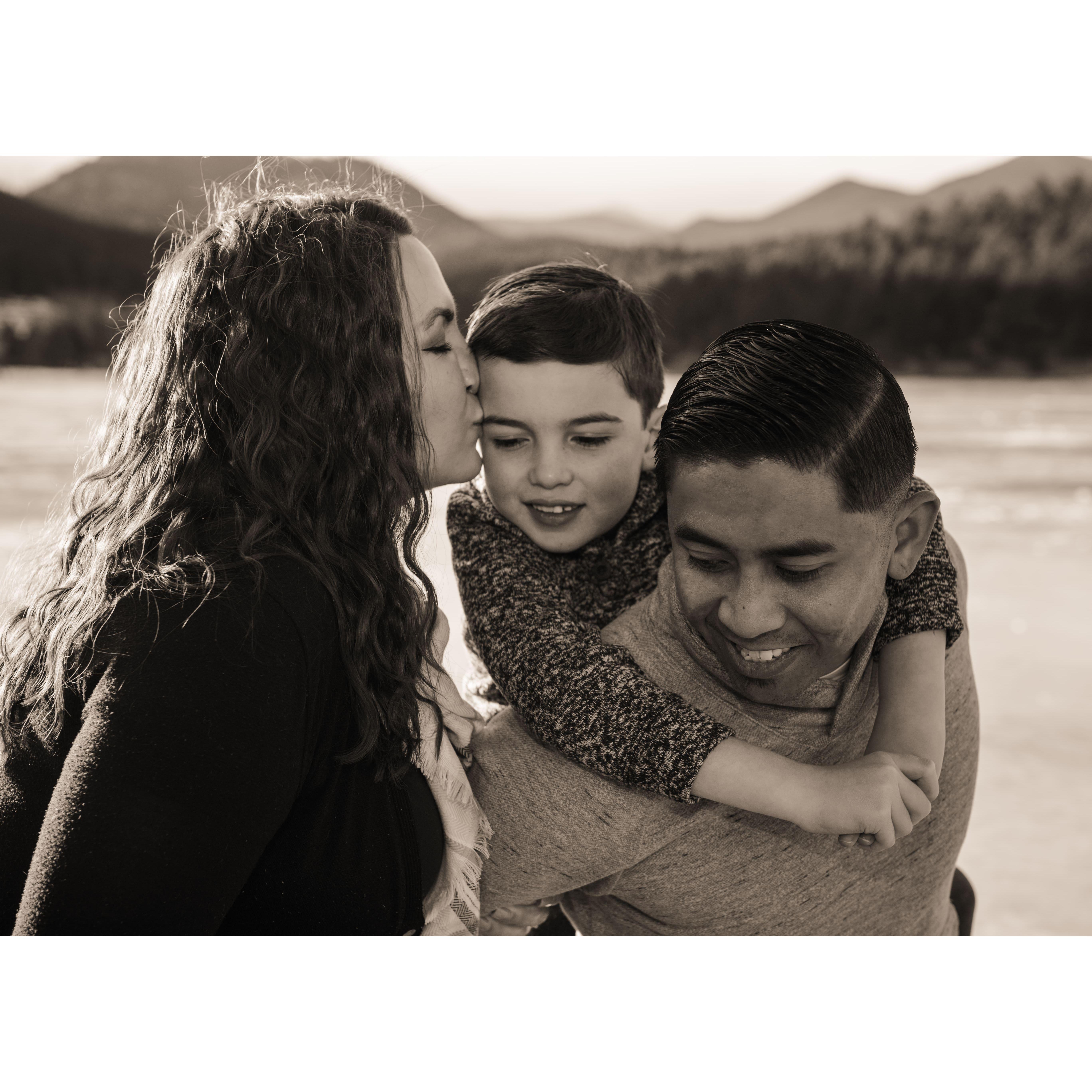 Our favorite family photo at our engagement photo session.