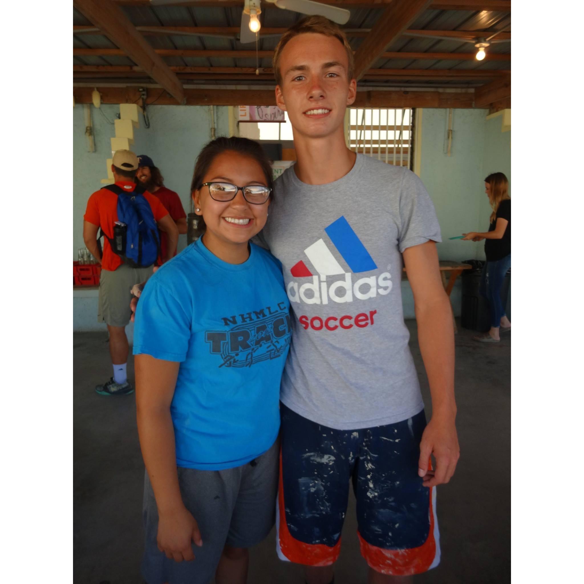 Our first picture ever taken together... after he braided my hair