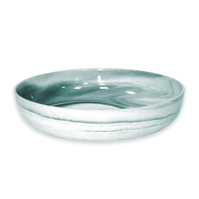 Artisanal Kitchen Supply® Coupe Marbleized 13-Inch Serving Bowl in Teal/White