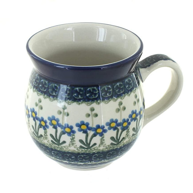Blue Rose Polish Pottery Blue Posy Bubble Mug