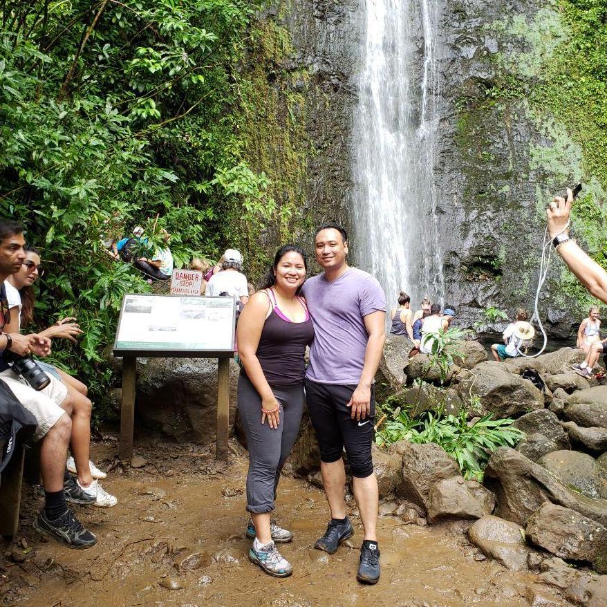 First hike together - Manoa Falls, July 2018.