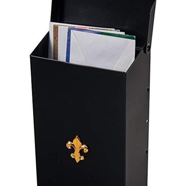 Classic Small Capacity Galvanized Steel Black Wall-Mount Mailbox