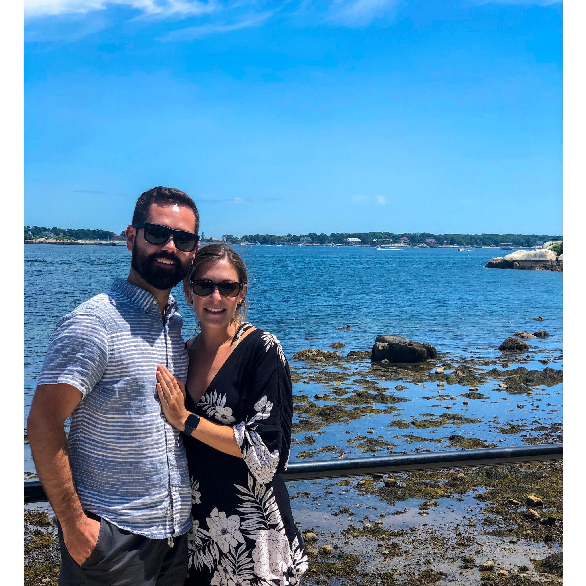 Nick proposed on a boating day trip to Gloucester