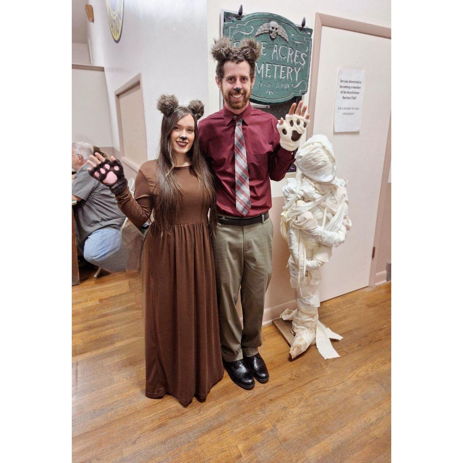 Halloween, dressed up as bears. at Keezletown Ruritan Club, USA Dance Shenandoah Chapter