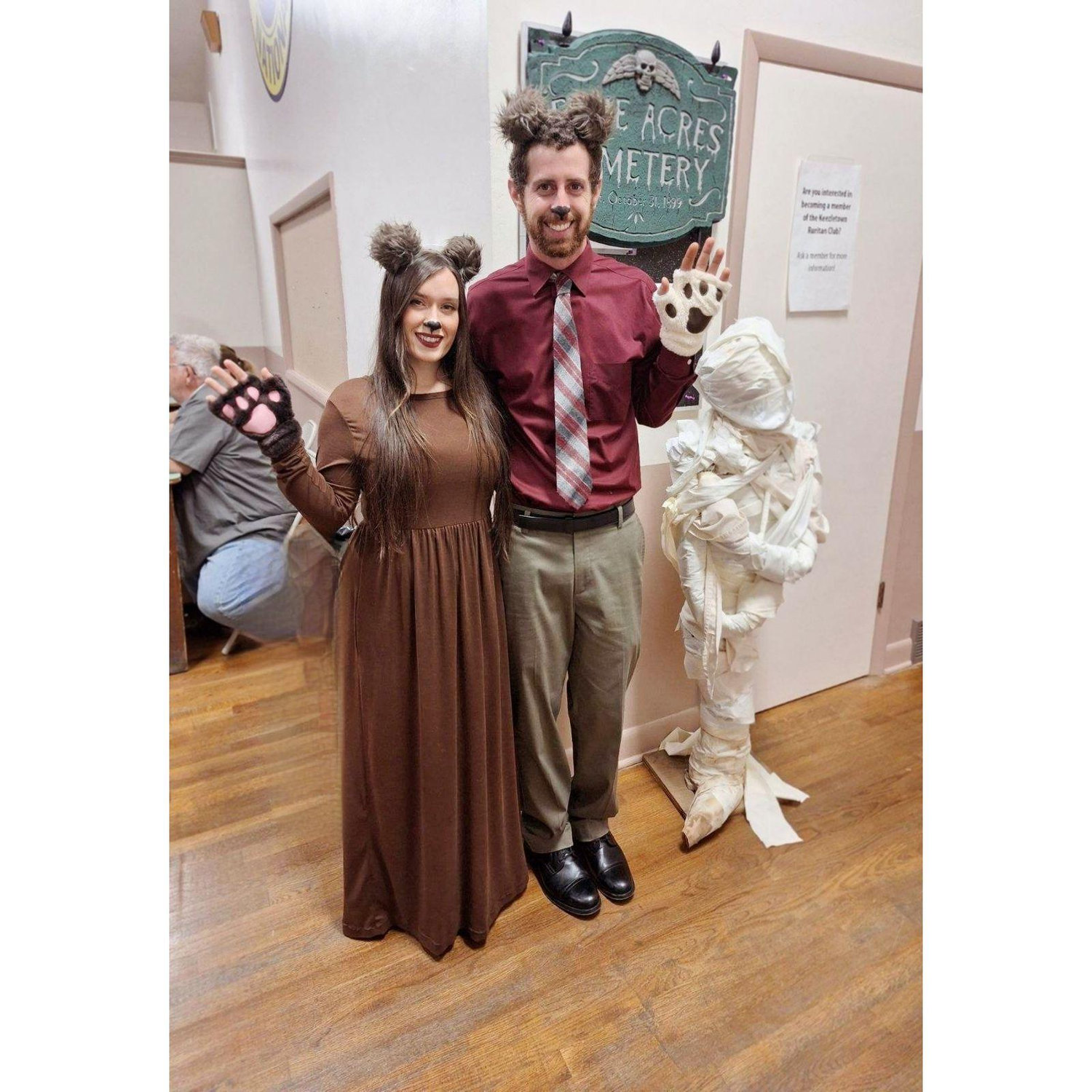 Halloween, dressed up as bears. at Keezletown Ruritan Club, USA Dance Shenandoah Chapter