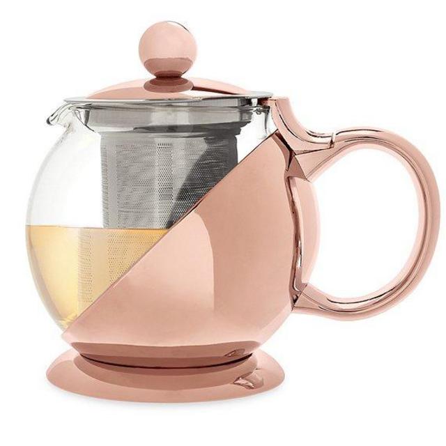 Pinky UpShelby Rose Gold Wrapped Teapot & Infuser