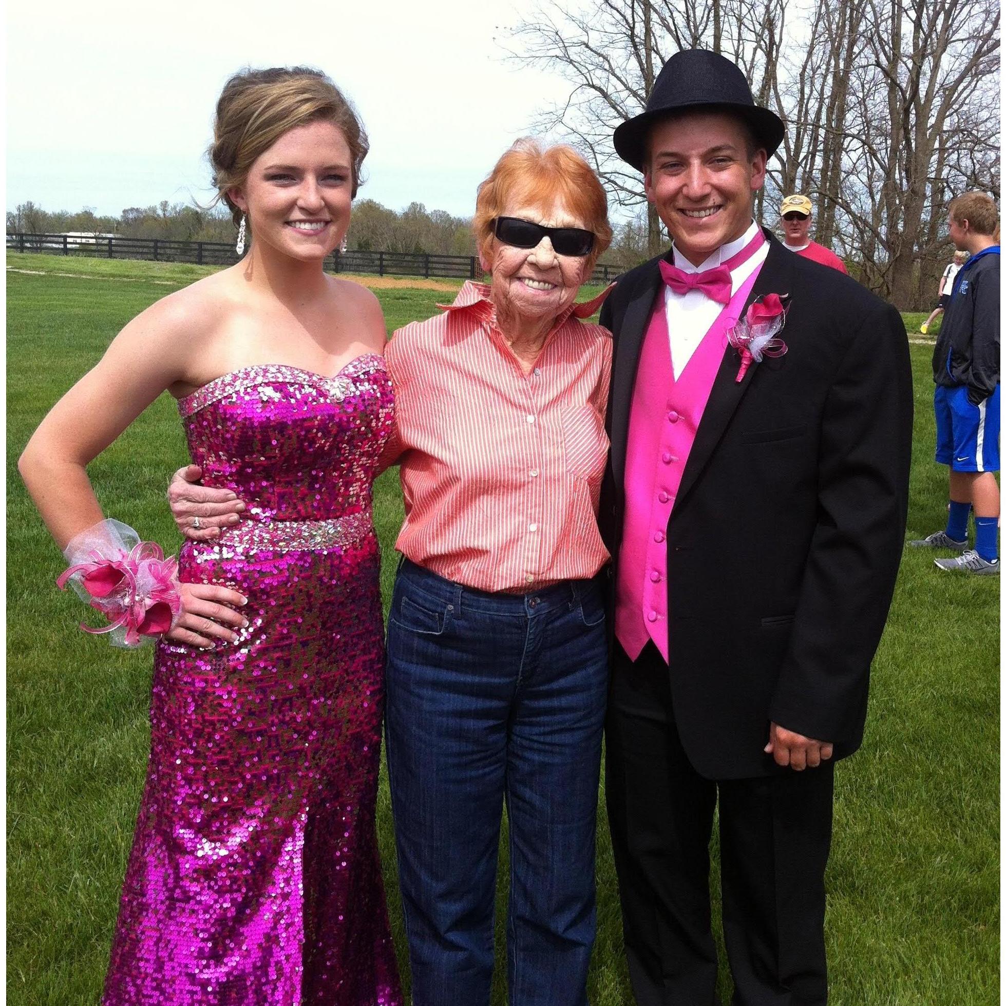 We love this picture with sweet Nan. This was prom of my sophomore year and Spencer's junior year...don't mention the fedora ;)