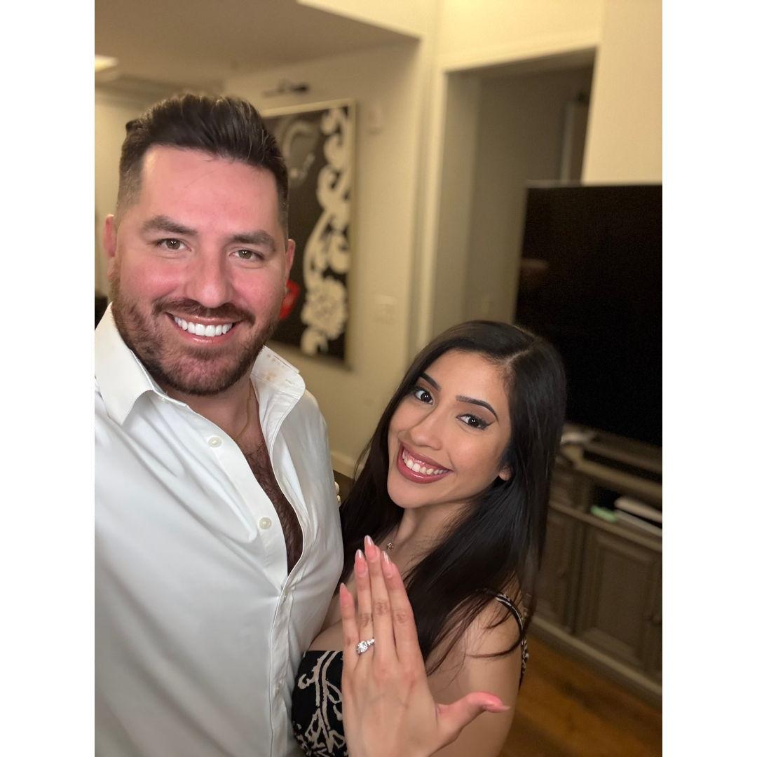 The night we got engaged!