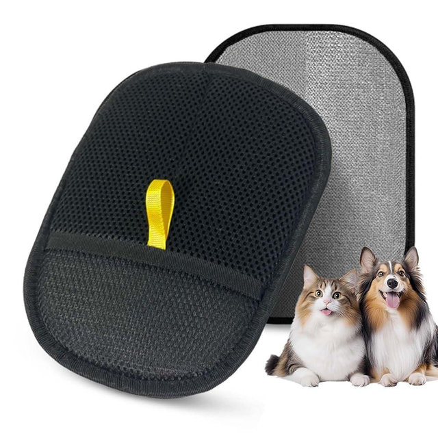 Veri dian Pet Hair Removal Glove for Dogs and Cats, Efficient Deshedding Brush Glove for Grooming, Cleaning Furniture, Couch, Car Seats, Reusable Pet Hair Remover Tool for Short Long Hair Pets