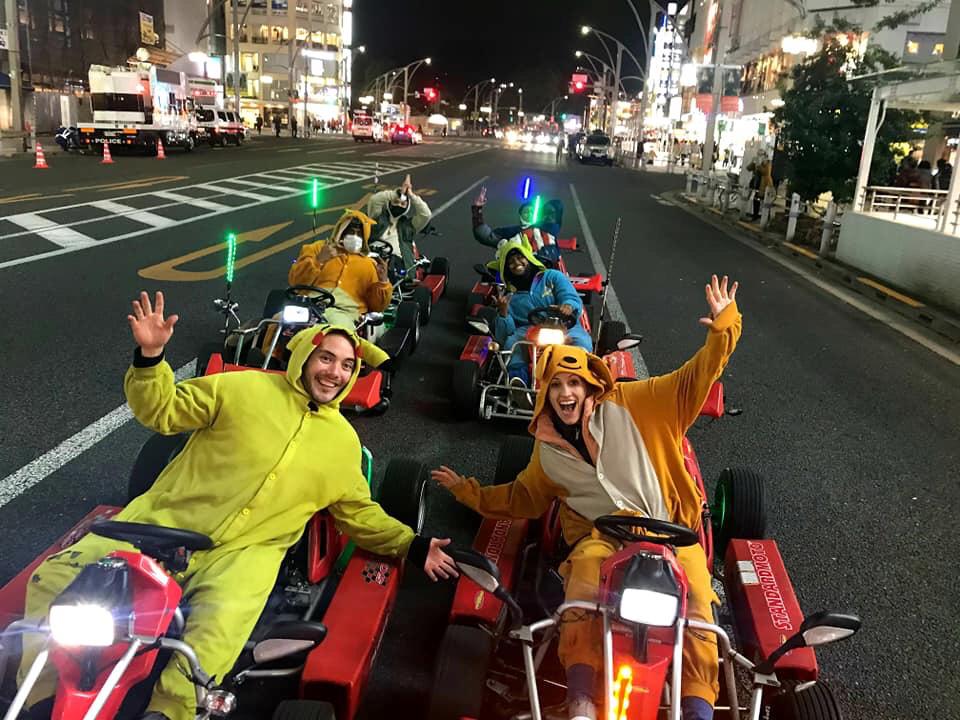 Mario Cart go carts in Japan.