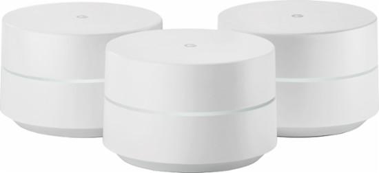 Google - Google Wifi AC1200 Dual-Band Whole Home Wi-Fi System (3-Pack) - White