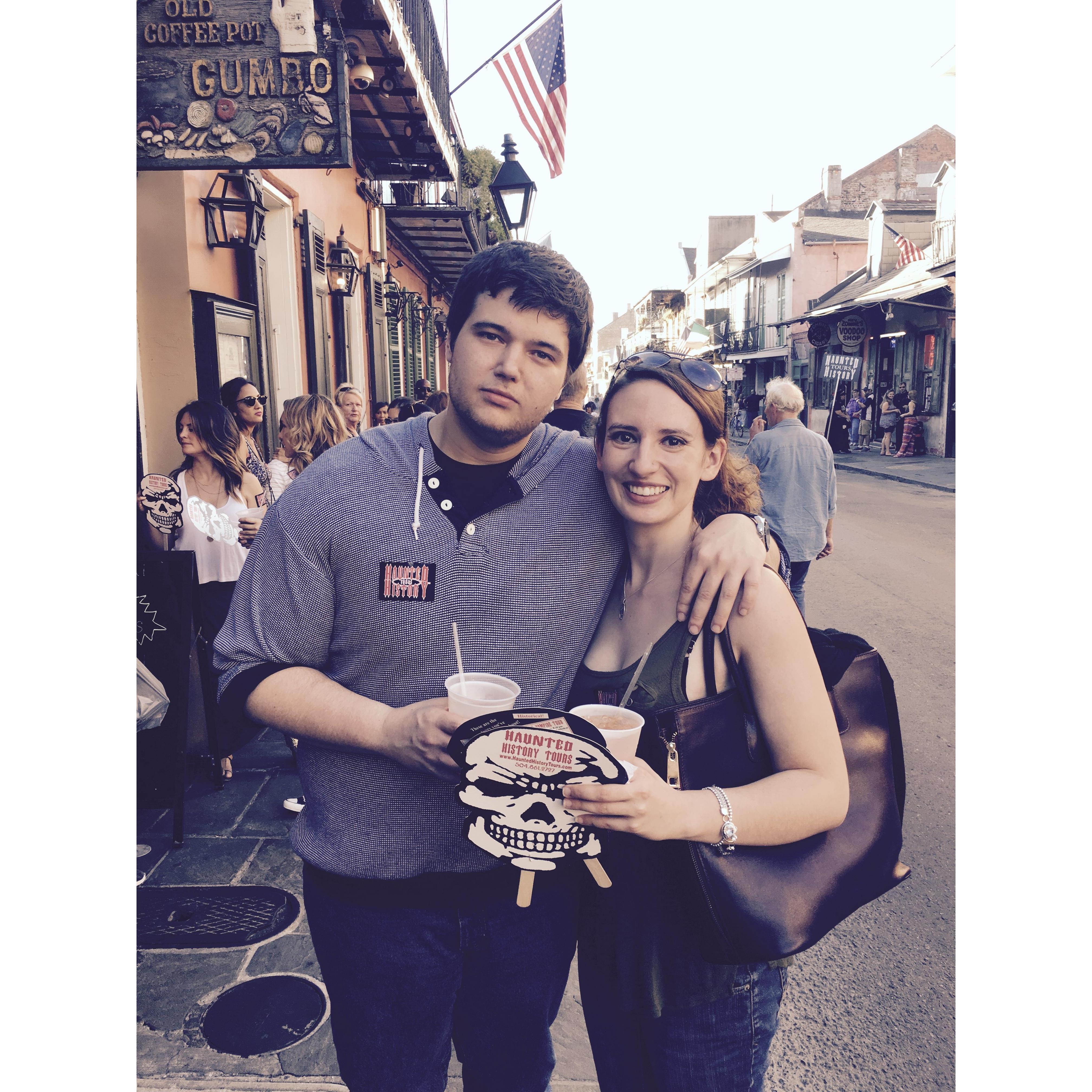 Our first trip to New Orleans. We had our first hurricanes and (might have) offended some spirits haunting a house.