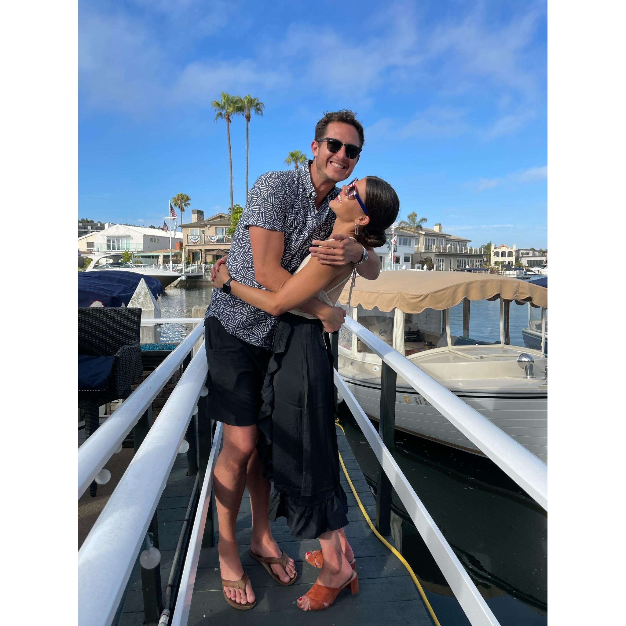 Jen with her Huntington hunk (Huntington Beach, CA | July 2021)