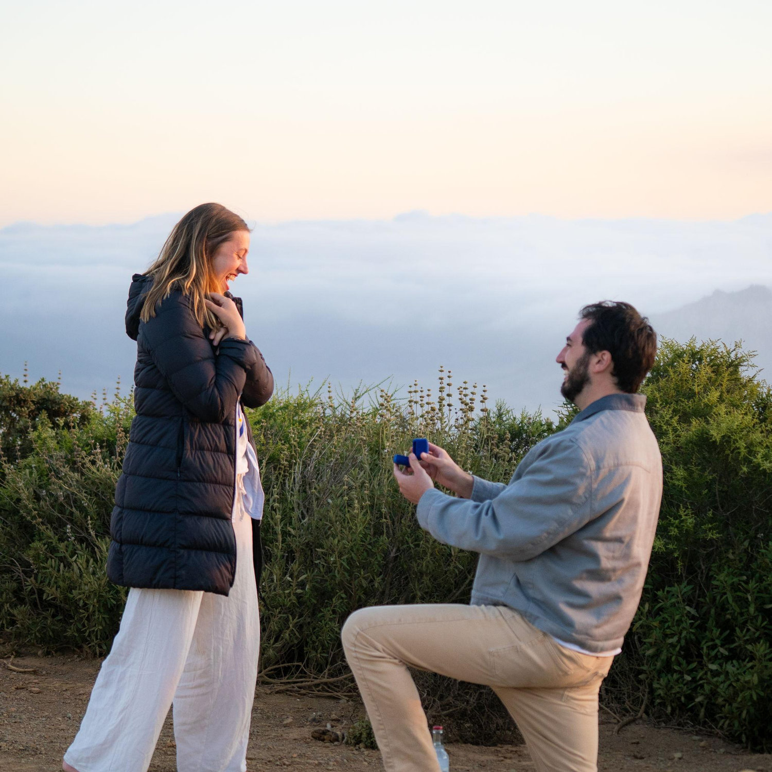 got engaged at Cuesta Ridge, SLO