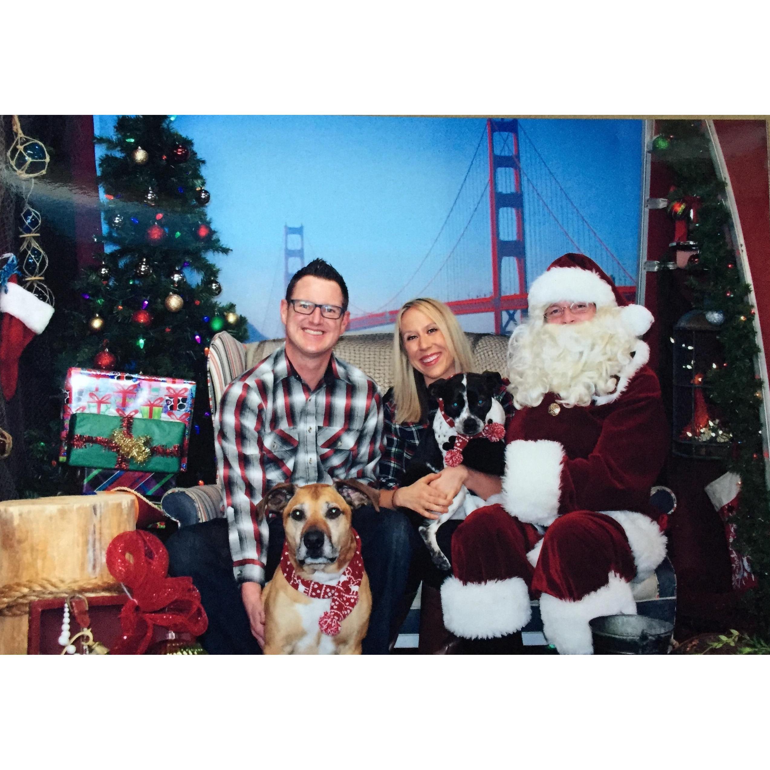 2017 Christmas Photo---the only people who brought their dogs to the kid photo booth.