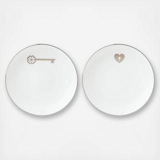Key Court 2-Piece Tidbits Tray Set