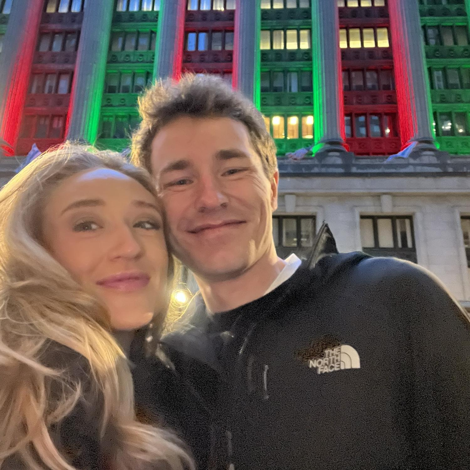 Taken in Downtown Chicago. We've seemed to make it a tradition to go to Chicago on Christmas Day.  The city isn't crazy busy, and you get to enjoy all the cool holiday lights!