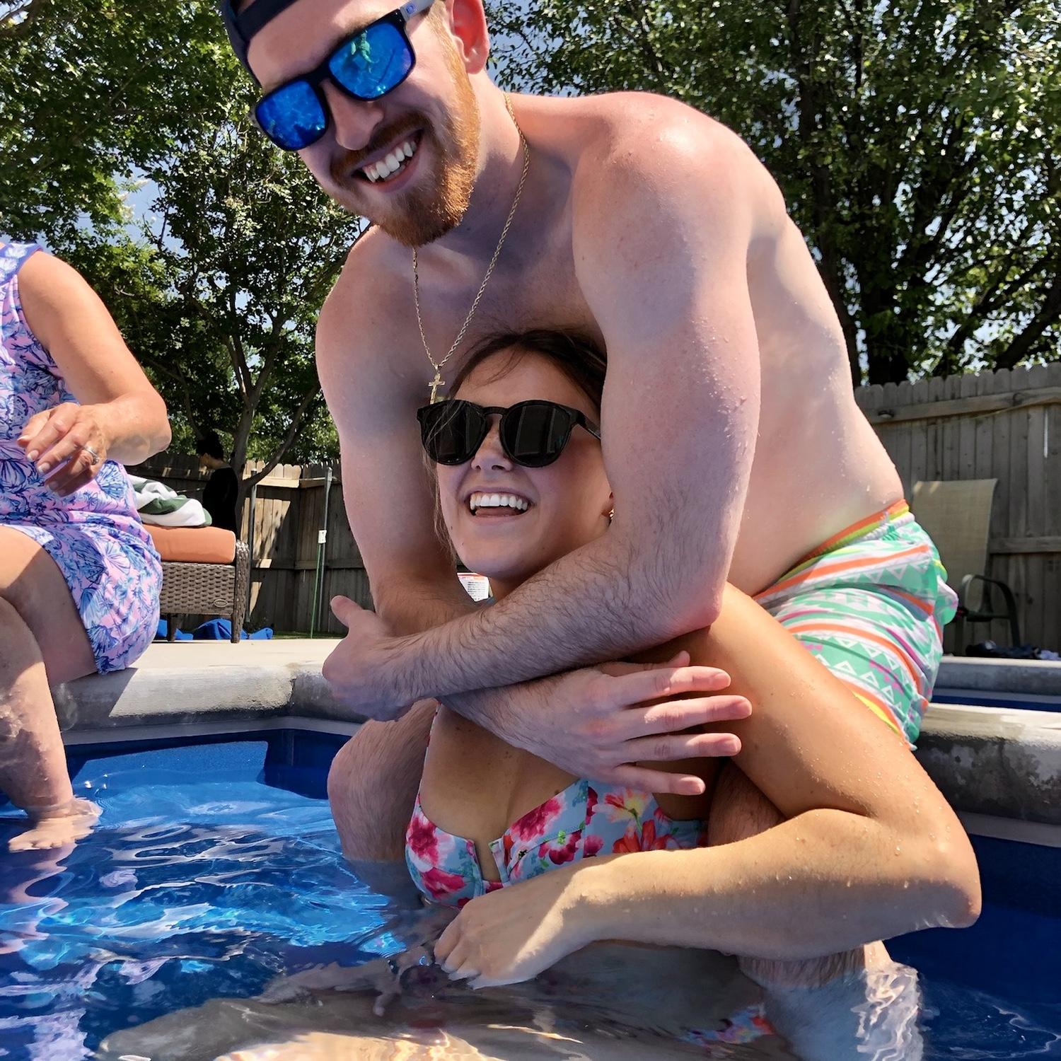Poolside laughs