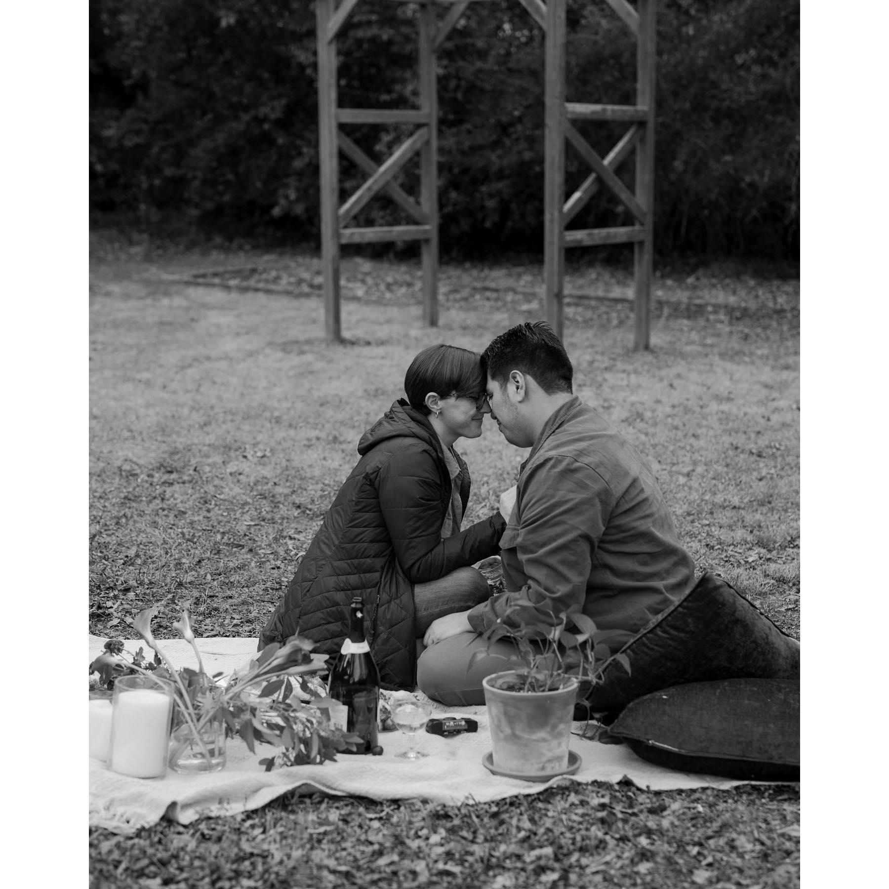 Minutes after we were engaged!