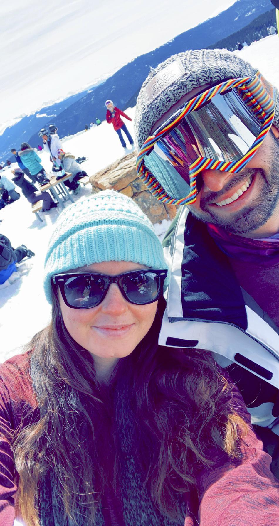 we've always shared a love of snowboarding... even if we both kind of suck