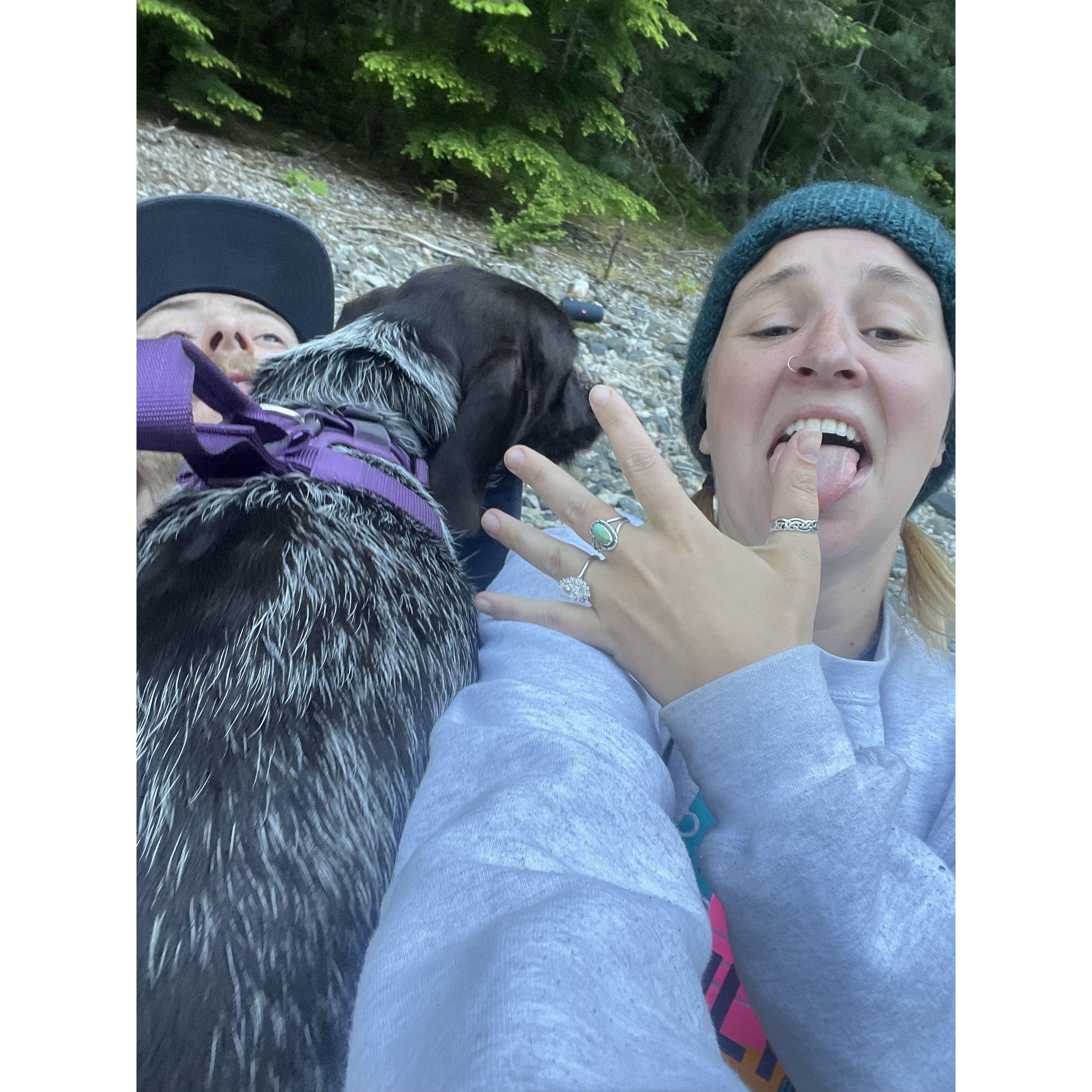 The only photo we were able to get after getting engaged
