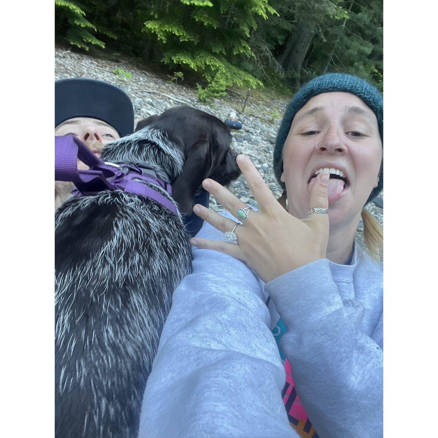 The only photo we were able to get after getting engaged