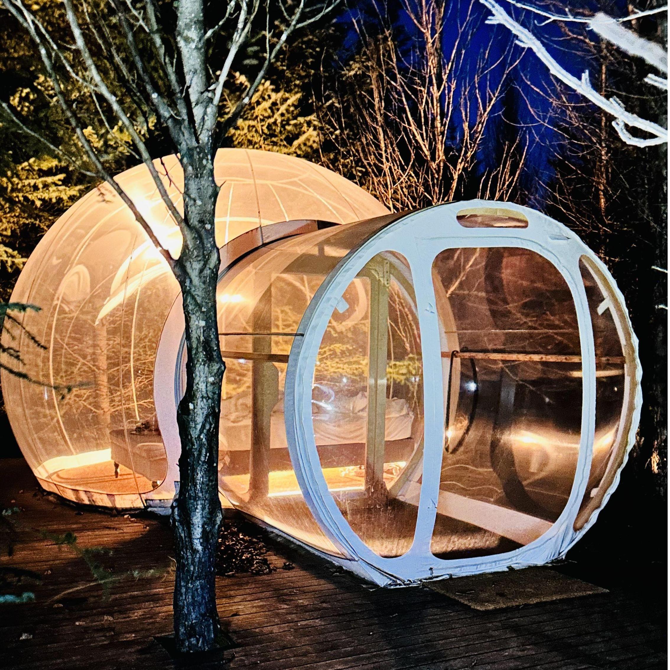 Glamping under the stars. 