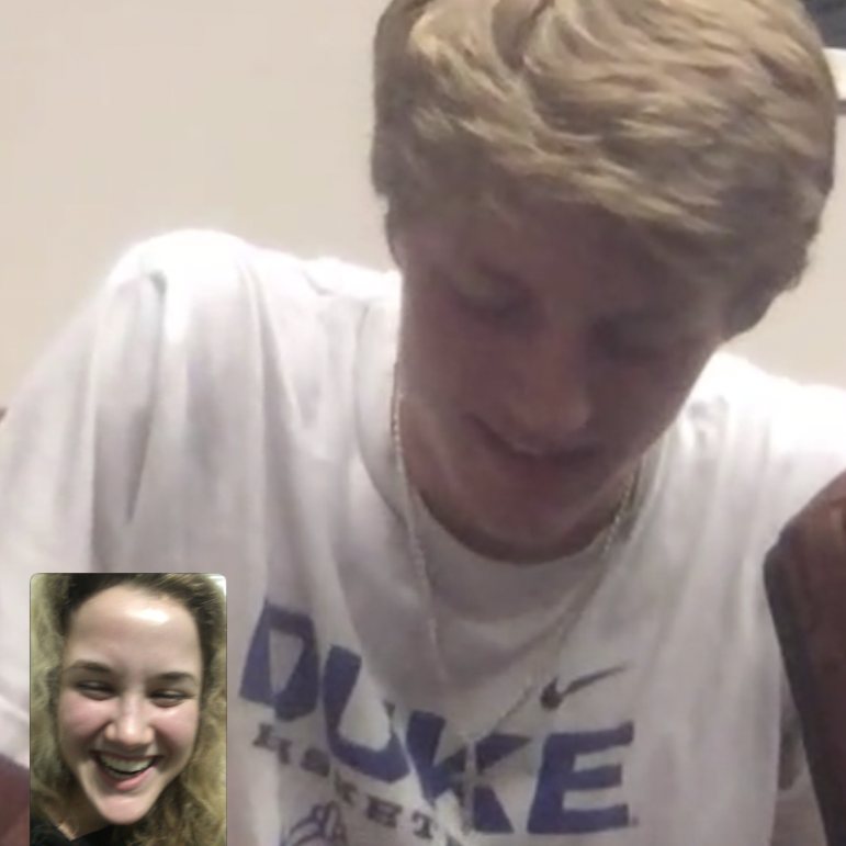 Alex headed to Duke & we started our distance journey. Facetime hangouts were the best (August 2017)