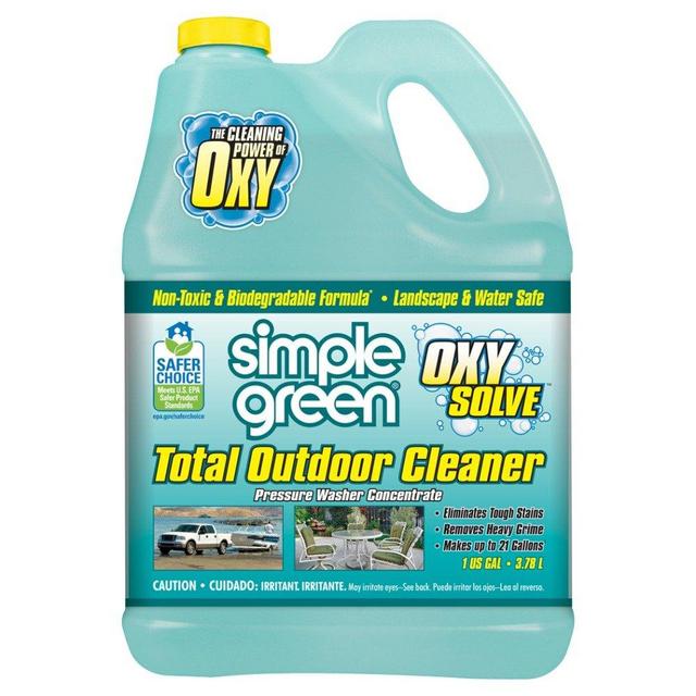 Oxy Solve Total Outdoor Pressure Washer Cleaner - Removes Stains, Mold, and Dirt on Patios, Furniture, RVs, Vehicles, Boats – 1 Gal